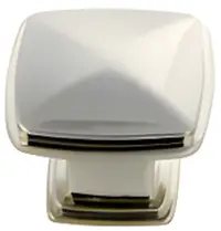 CHARLOTTE SQUARE KNOB, 32MM, SATIN NICKEL