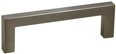 SQUARE BAR PULL, 96MM, SATIN NICKEL
